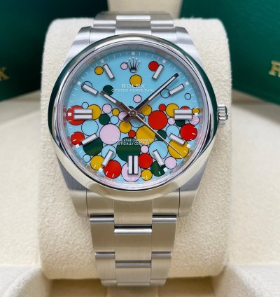 Rolex Oyster Perpetual 41 New Oyster Perpetual 41mm 124300 Turquoise Celebration Dial Oyster Bracelet