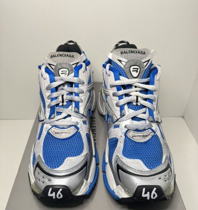 Balenciaga Blue Grey Runner Sneakers Size 46 Eu 12 Us