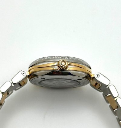 Omega De Ville Ladymatic 425 25 34 20 55 002 Mop Diamonds 18k Yellow Gold Steel