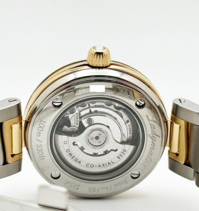 Omega De Ville Ladymatic 425 25 34 20 55 002 Mop Diamonds 18k Yellow Gold Steel