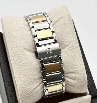 Omega De Ville Ladymatic 425 25 34 20 55 002 Mop Diamonds 18k Yellow Gold Steel