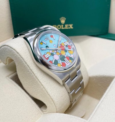 Rolex Oyster Perpetual 41 New Oyster Perpetual 41mm 124300 Turquoise Celebration Dial Oyster Bracelet