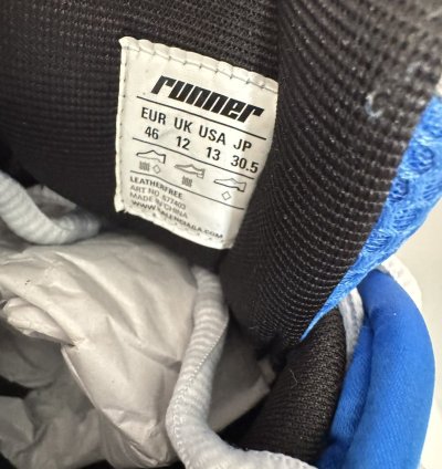Balenciaga Blue Grey Runner Sneakers Size 46 Eu 12 Us