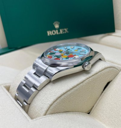 Rolex Oyster Perpetual 41 New Oyster Perpetual 41mm 124300 Turquoise Celebration Dial Oyster Bracelet