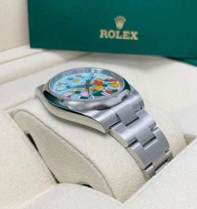 Rolex Oyster Perpetual 41 New Oyster Perpetual 41mm 124300 Turquoise Celebration Dial Oyster Bracelet