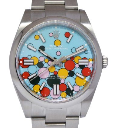Rolex Oyster Perpetual 41 Steel Celebration Dial Mens Watch New 23 124300