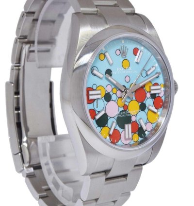 Rolex Oyster Perpetual 41 Steel Celebration Dial Mens Watch New 23 124300