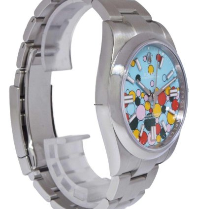 Rolex Oyster Perpetual 41 Steel Celebration Dial Mens Watch New 23 124300