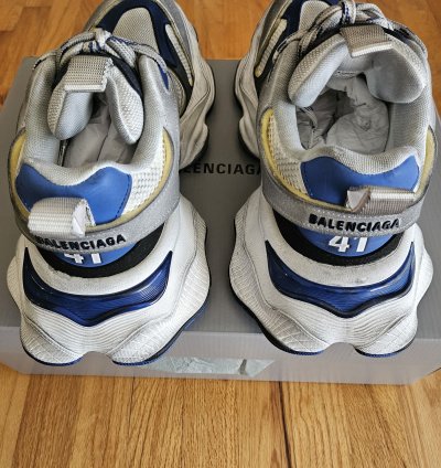 Balenciaga Cargo Sneakers Size 41 Grey White Blue