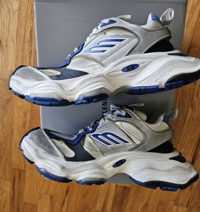 Balenciaga Cargo Sneakers Size 41 Grey White Blue
