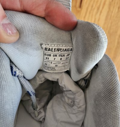 Balenciaga Cargo Sneakers Size 41 Grey White Blue