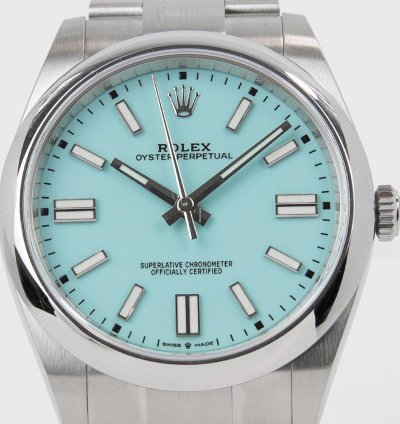 Rolex Oyster Perpetual 41 Tiffany Blue 41mm Stainless Steel 124300