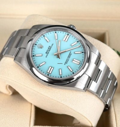 Rolex Oyster Perpetual 41 Turquoise Blue Dial 124300 Oyster Bracelet In Stock