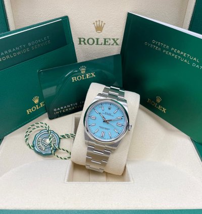 Rolex Oyster Perpetual 41 Unworn Oyster Perpetual 41mm 124300 Turquoise Index Dial Oyster Bracelet