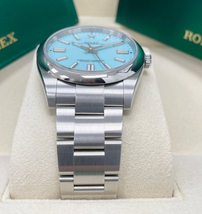 Rolex Oyster Perpetual 41 Unworn Oyster Perpetual 41mm 124300 Turquoise Index Dial Oyster Bracelet