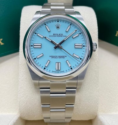 Rolex Oyster Perpetual 41 Unworn Oyster Perpetual 41mm 124300 Turquoise Index Dial Oyster Bracelet