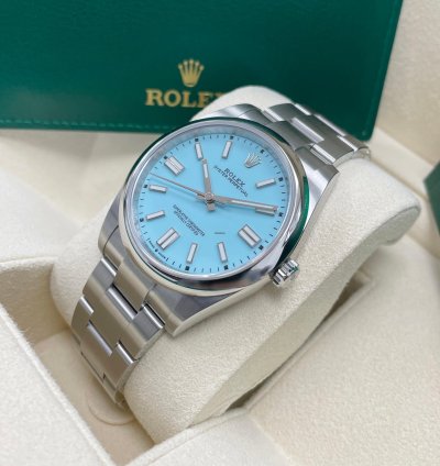 Rolex Oyster Perpetual 41 Unworn Oyster Perpetual 41mm 124300 Turquoise Index Dial Oyster Bracelet