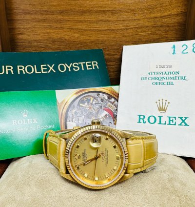 Rolex Oyster Perpetual Date 15238 Qaboos Bin Said Al Said Dial Full Set