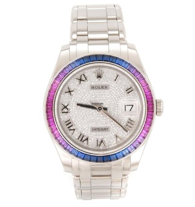 Rolex Pearlmaster 86349safubl White Gold Saphire Pav Nos