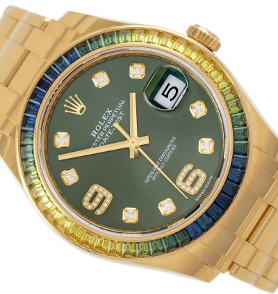 Rolex Pearlmaster Datejust 39 Yellow Gold 18k Baguette Diamonds Ref 86348sablv Full Set Unworn