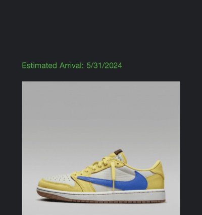 Travis Scott Jordan 1 Low Canary