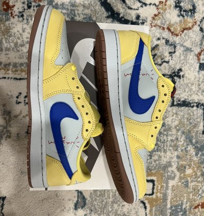 Travis Scott Jordan 1 Low Canary