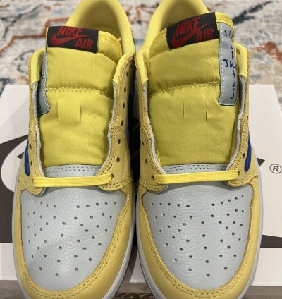 Travis Scott Jordan 1 Low Canary