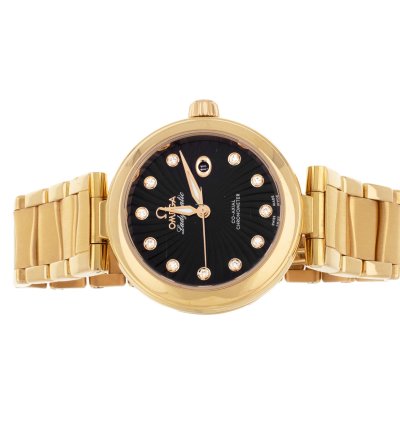 Omega De Ville Ladymatic Rose Gold Black Dial 34mm 425 60 34 20 51 001 Full Set