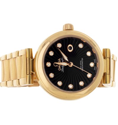 Omega De Ville Ladymatic Rose Gold Black Dial 34mm 425 60 34 20 51 001 Full Set