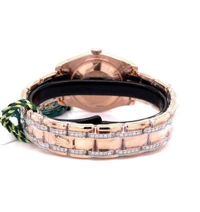 Rolex Pearlmaster Datejust Pearlmaster 34mm Everose Pave Dial Diamond Bracelet