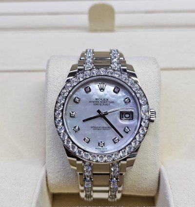 Rolex Pearlmaster Datejust Pearlmaster Original Factory Set Diamonds