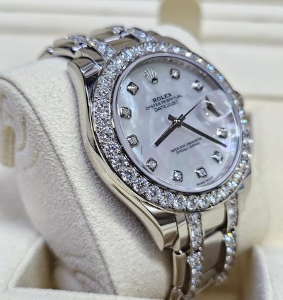 Rolex Pearlmaster Datejust Pearlmaster Original Factory Set Diamonds