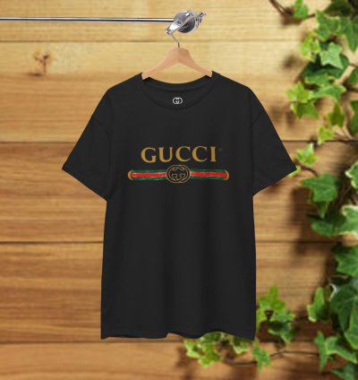 Gucci Logo T-shirt Black Shirt Usa Size