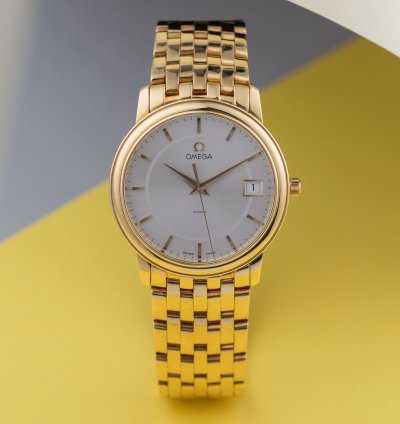 Omega De Ville Prestige Quartz Ref 41103100 18k Yellow Gold