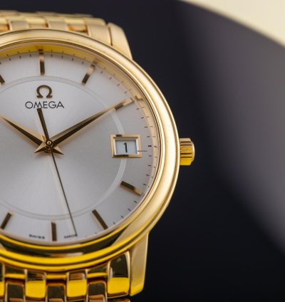Omega De Ville Prestige Quartz Ref 41103100 18k Yellow Gold