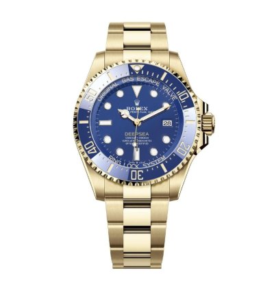 Rolex Sea-dweller Deepsea 136668 44mm 18k Yellow Gold Oyster Bracelet With Blue Dial Watch 2024