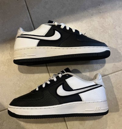 Air Force 1 07 Lv8 Gs Black White