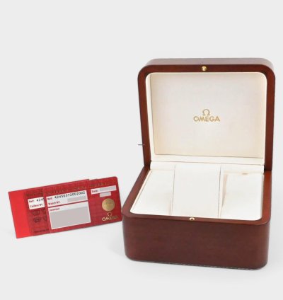 Omega De Ville Prestige Yellow Gold Silver Date 39 5mm Box Papers 424 50 37 20 02 002