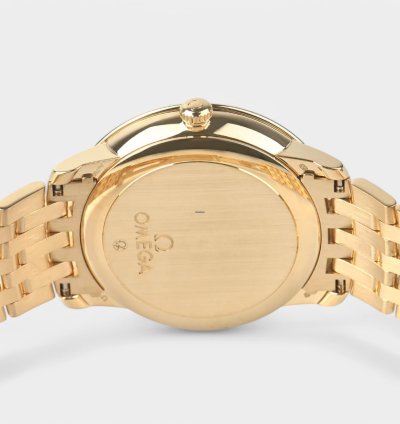 Omega De Ville Prestige Yellow Gold Silver Date 39 5mm Box Papers 424 50 37 20 02 002