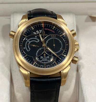 Omega De Ville Rattrapante Pink Gold-full Set