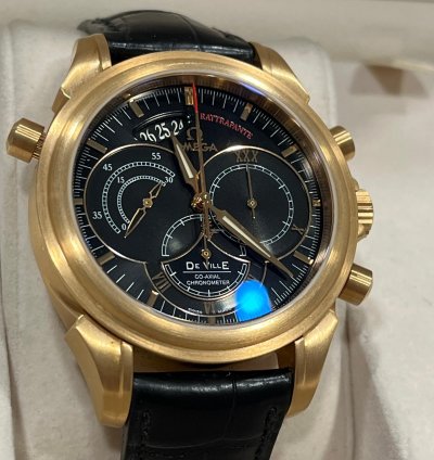 Omega De Ville Rattrapante Pink Gold-full Set