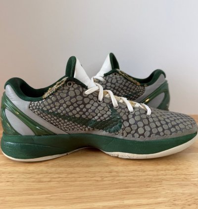 Nike Zoom Kobe 6 Medium Grey Gorgegreen Men Size 8
