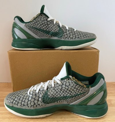 Nike Zoom Kobe 6 Medium Grey Gorgegreen Men Size 8