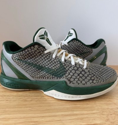 Nike Zoom Kobe 6 Medium Grey Gorgegreen Men Size 8