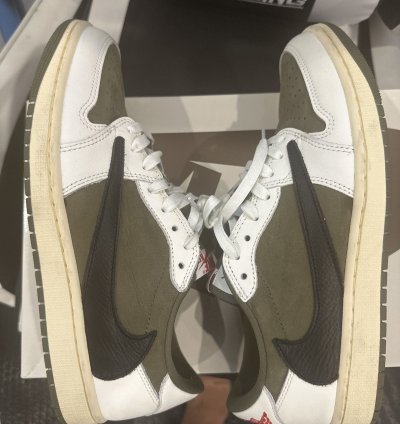 Travis Scott Jordan 1 Reverse Olive Cactus Jaxk