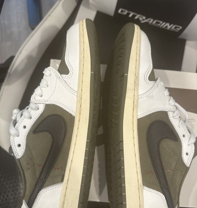 Travis Scott Jordan 1 Reverse Olive Cactus Jaxk