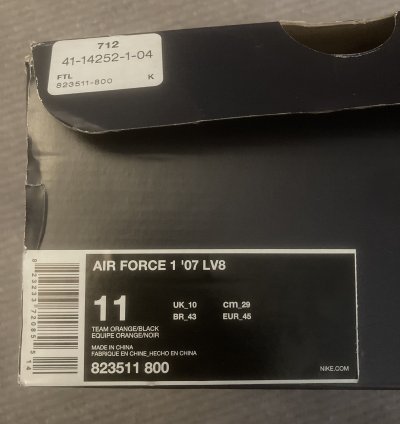 Air Force 1 07 Lv8 Orange Camo