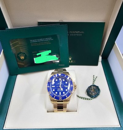 Rolex Sea-dweller Deepsea 136668lb Sea-dweller Deepsea 44mm Yellow Gold Blue Dial Blue Bezel