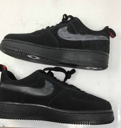Air Force 1 07 Lv8 Reflective Swoosh - Black Crimson