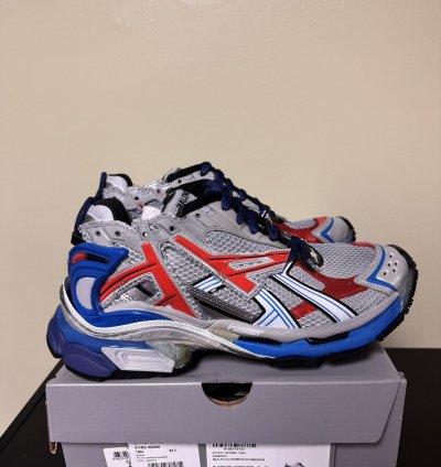 Balenciaga Low Top Runners Grey Red Blue